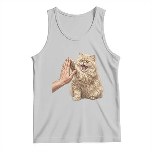 Cute Persian Cat High Five Tank Top Cat Lover TS12 Ash Print Your Wear