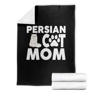 Proud Persian Cat Mom Throw Blanket Fluffy Cat Lover Gift For Her TS12 Black Print Your Wear