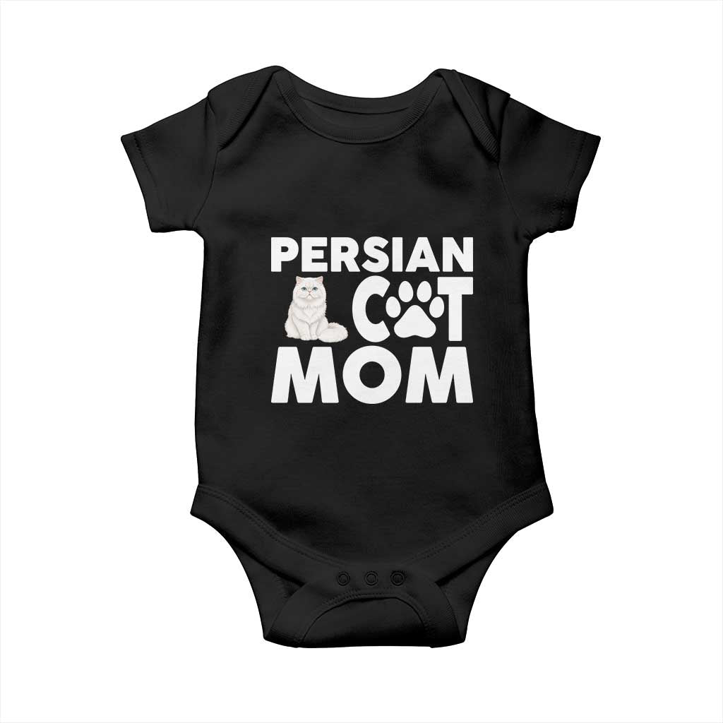 Proud Persian Cat Mom Baby Onesie Fluffy Cat Lover Gift For Her TS12 Black Print Your Wear