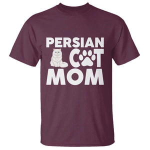 Proud Persian Cat Mom T Shirt Fluffy Cat Lover Gift For Her TS12 Maroon Print Your Wear