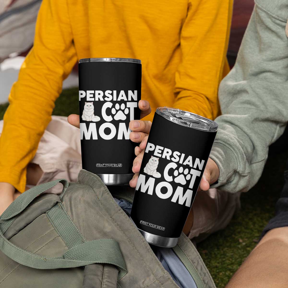 Proud Persian Cat Mom Tumbler Cup Fluffy Cat Lover Gift For Her TS12 Print Your Wear