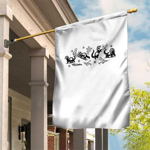 Minimalist Ferret Floral Graphic Garden Flag Exotic Pet Owner Gift TS12 Print Your Wear