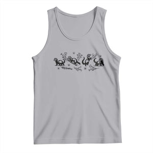 Minimalist Ferret Floral Graphic Tank Top Exotic Pet Owner Gift TS12 Athletic Heather Print Your Wear
