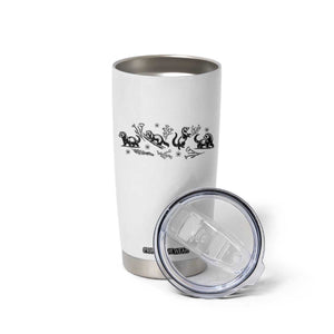 Minimalist Ferret Floral Graphic Tumbler Cup Exotic Pet Owner Gift TS12 Print Your Wear