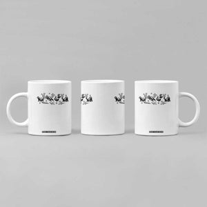 Minimalist Ferret Floral Graphic Coffee Mug Exotic Pet Owner Gift TS12 Print Your Wear