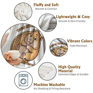 Funny Hamster This Is How I Roll Throw Blanket Cute Rodent Wheel Meme TS12 Print Your Wear