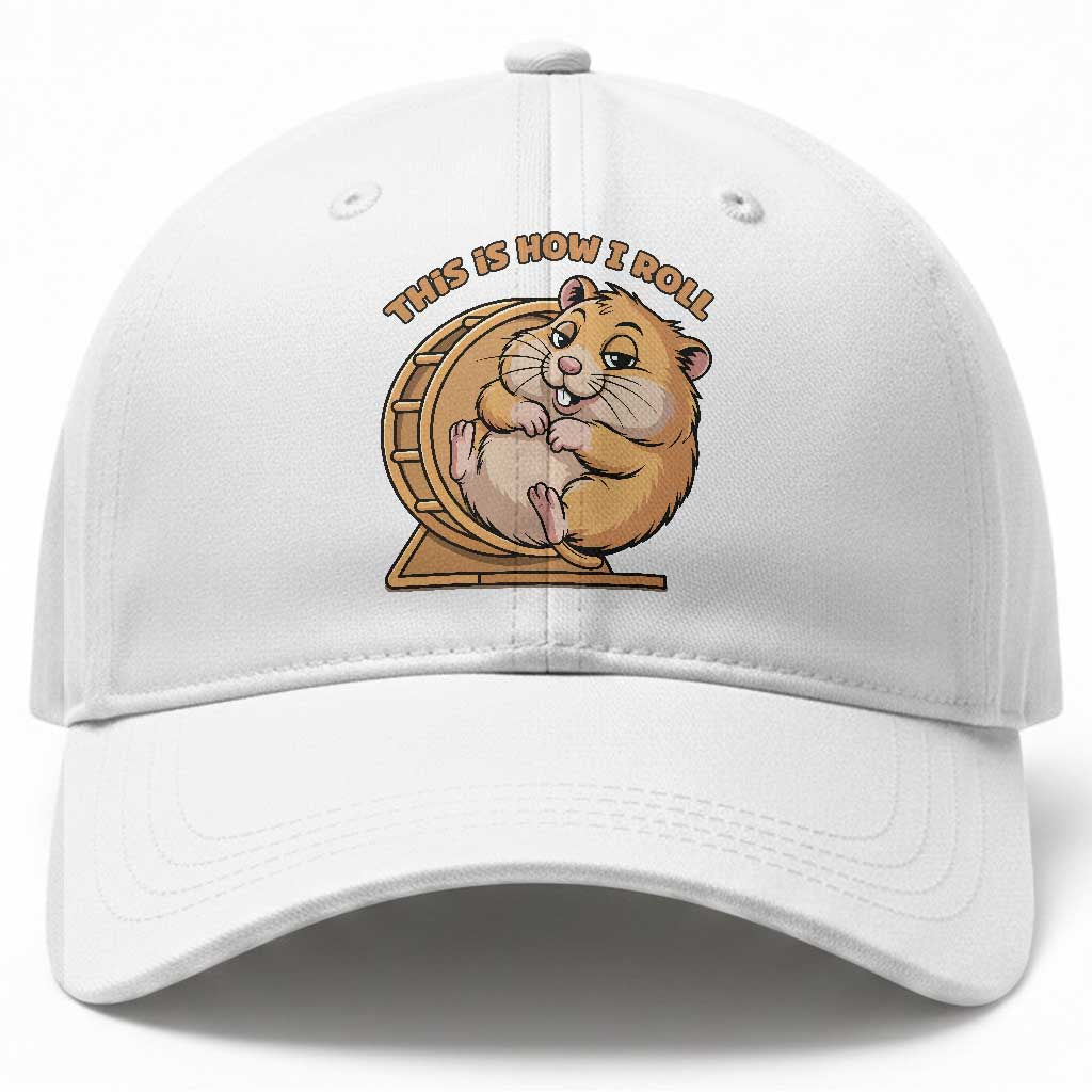 Funny Hamster This Is How I Roll Baseball Cap Cute Rodent Wheel Meme TS12 Print Your Wear
