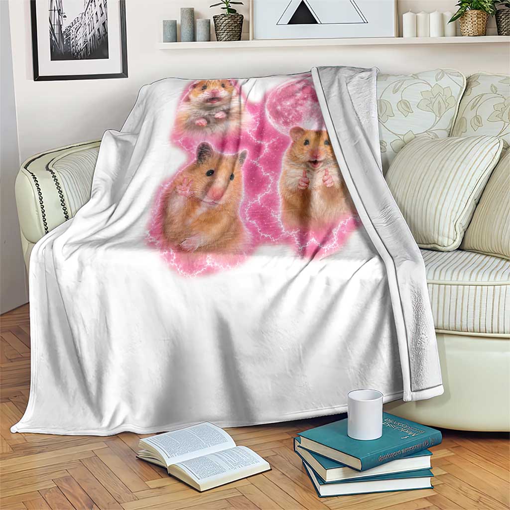 Three Hamsters Retro Graphic Throw Blanket Small Pet Lover Gift Idea TS12 Print Your Wear