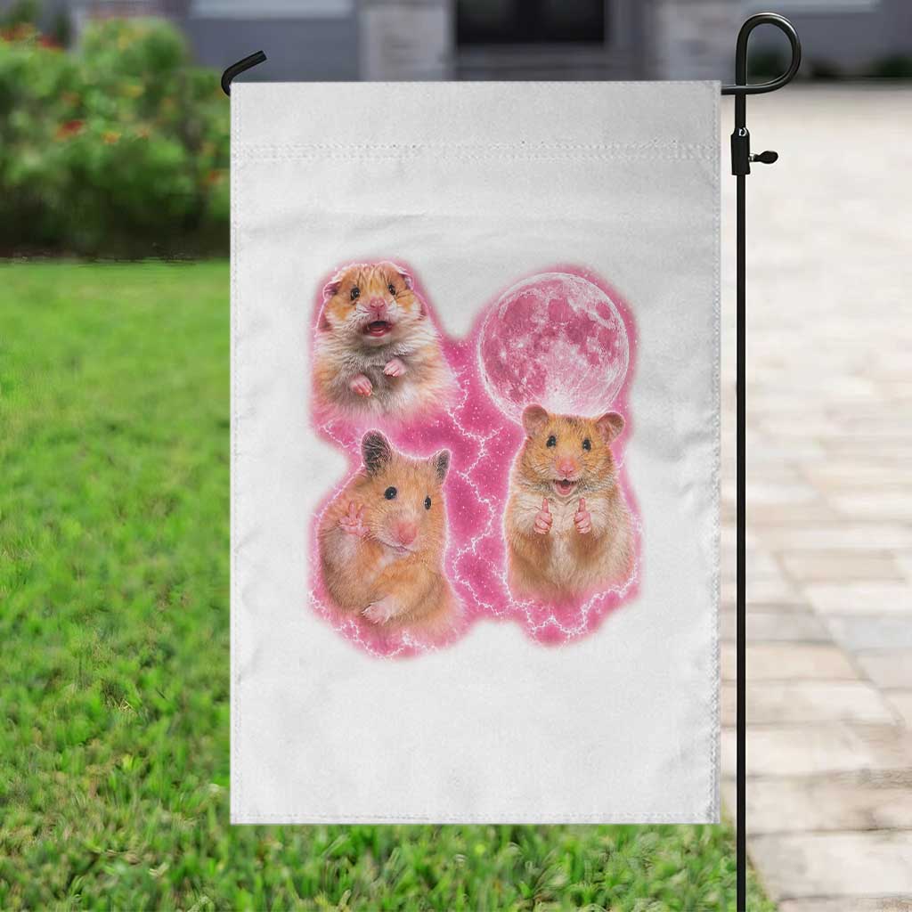 Three Hamsters Retro Graphic Garden Flag Small Pet Lover Gift Idea TS12 Print Your Wear