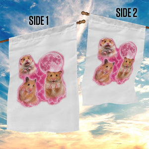 Three Hamsters Retro Graphic Garden Flag Small Pet Lover Gift Idea TS12 Print Your Wear