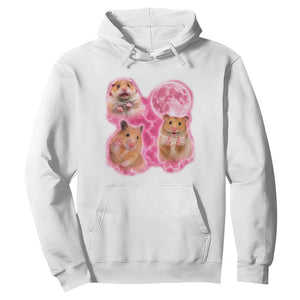 Three Hamsters Retro Graphic Hoodie Small Pet Lover Gift Idea TS12 White Print Your Wear