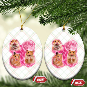 Three Hamsters Retro Graphic Ceramic Ornament Small Pet Lover Gift Idea TS12 Print Your Wear