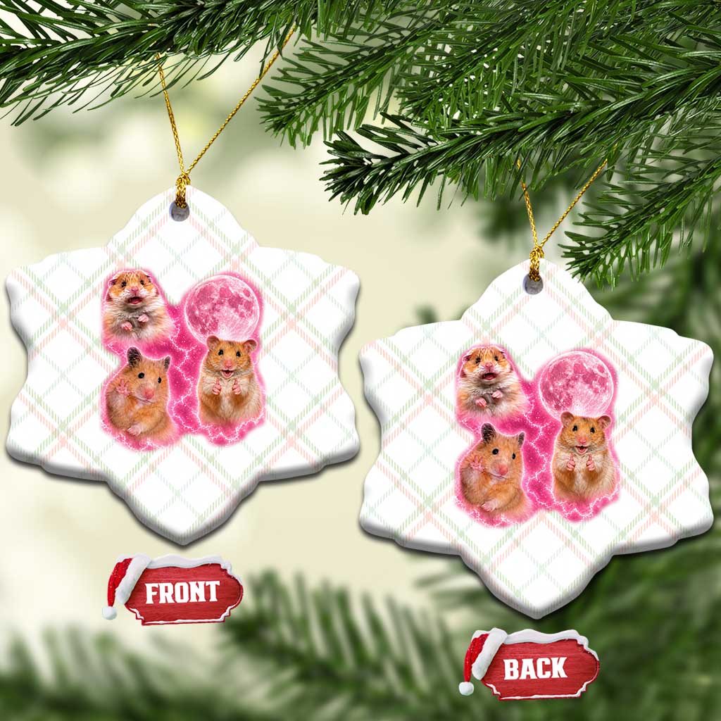 Three Hamsters Retro Graphic Ceramic Ornament Small Pet Lover Gift Idea TS12 Print Your Wear