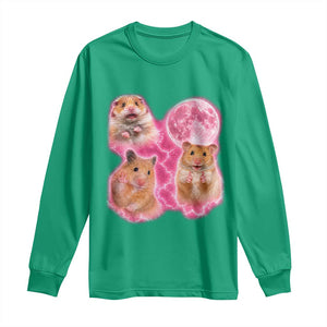 Three Hamsters Retro Graphic Long Sleeve Shirt Small Pet Lover Gift Idea TS12 Irish Green Print Your Wear