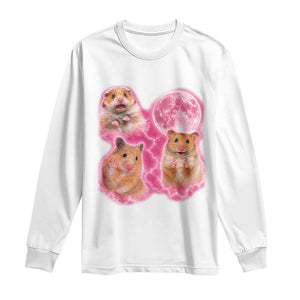 Three Hamsters Retro Graphic Long Sleeve Shirt Small Pet Lover Gift Idea TS12 White Print Your Wear