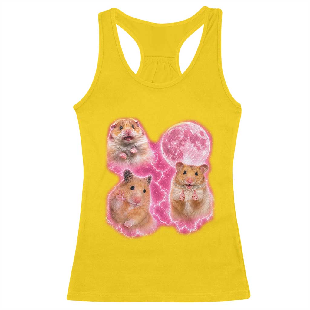 Three Hamsters Retro Graphic Racerback Tank Top Small Pet Lover Gift Idea TS12 Daisy Print Your Wear