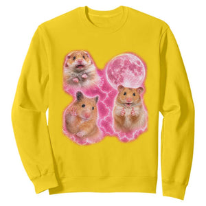 Three Hamsters Retro Graphic Sweatshirt Small Pet Lover Gift Idea TS12 Daisy Print Your Wear