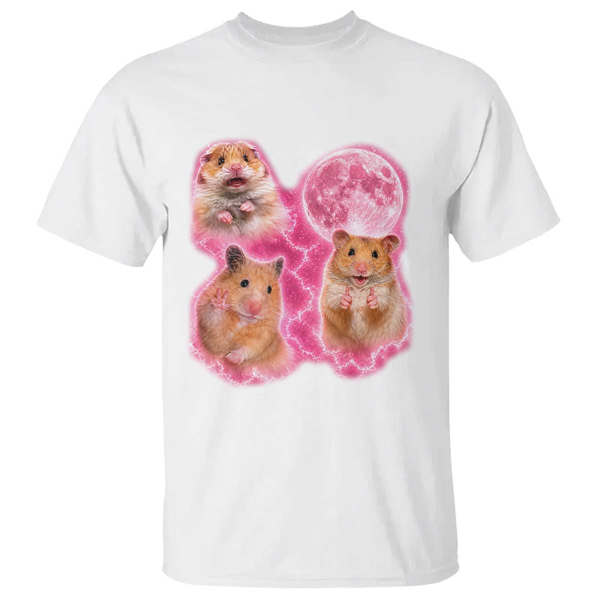 Three Hamsters Retro Graphic T Shirt Small Pet Lover Gift Idea TS12 White Print Your Wear