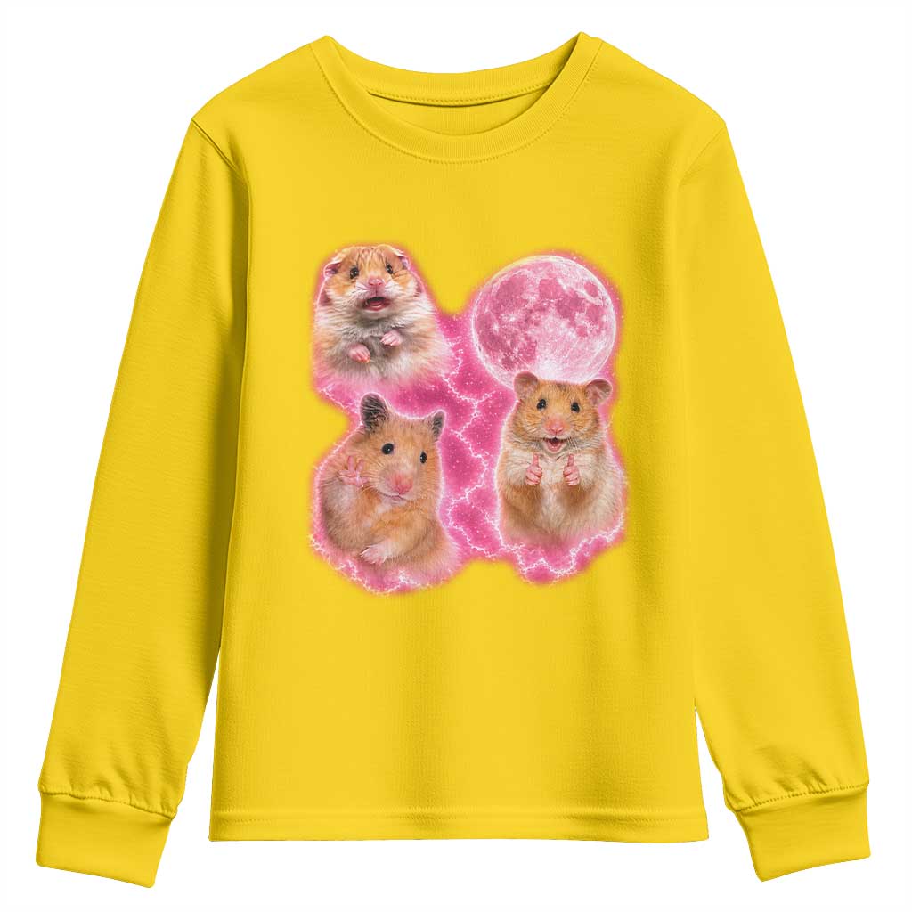 Three Hamsters Retro Graphic Youth Sweatshirt Small Pet Lover Gift Idea TS12 Daisy Print Your Wear