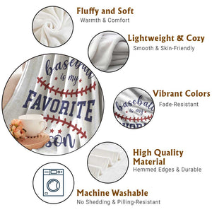 Baseball Is My Favorite Season Throw Blanket Sports Fan Gift TS12 Print Your Wear