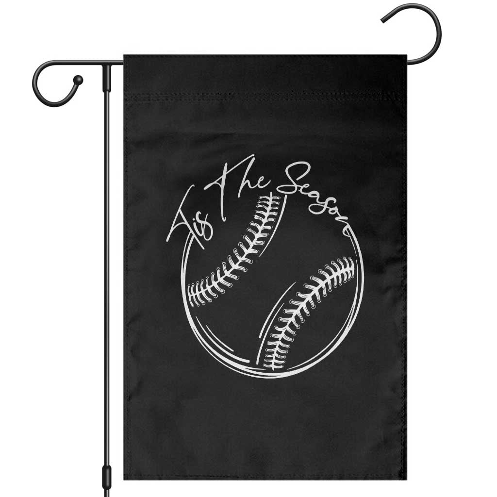 Aesthetic Tis The Season Baseball Graphic Garden Flag Sports Fan Gift TS12 Black Print Your Wear
