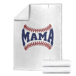 Game Day Baseball Mama Throw Blanket Proud Mom Gift TS12 White Print Your Wear
