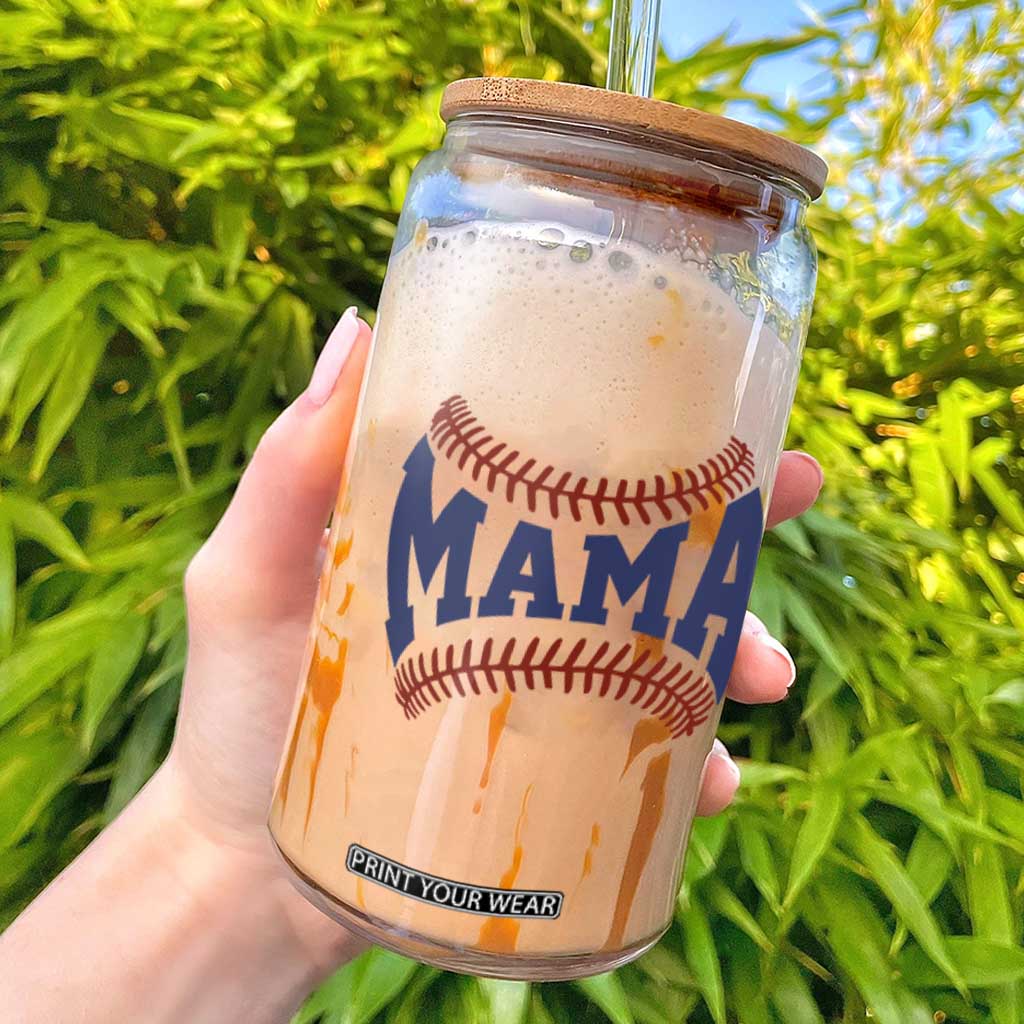 Game Day Baseball Mama Glass Can Proud Mom Gift TS12 White Print Your Wear