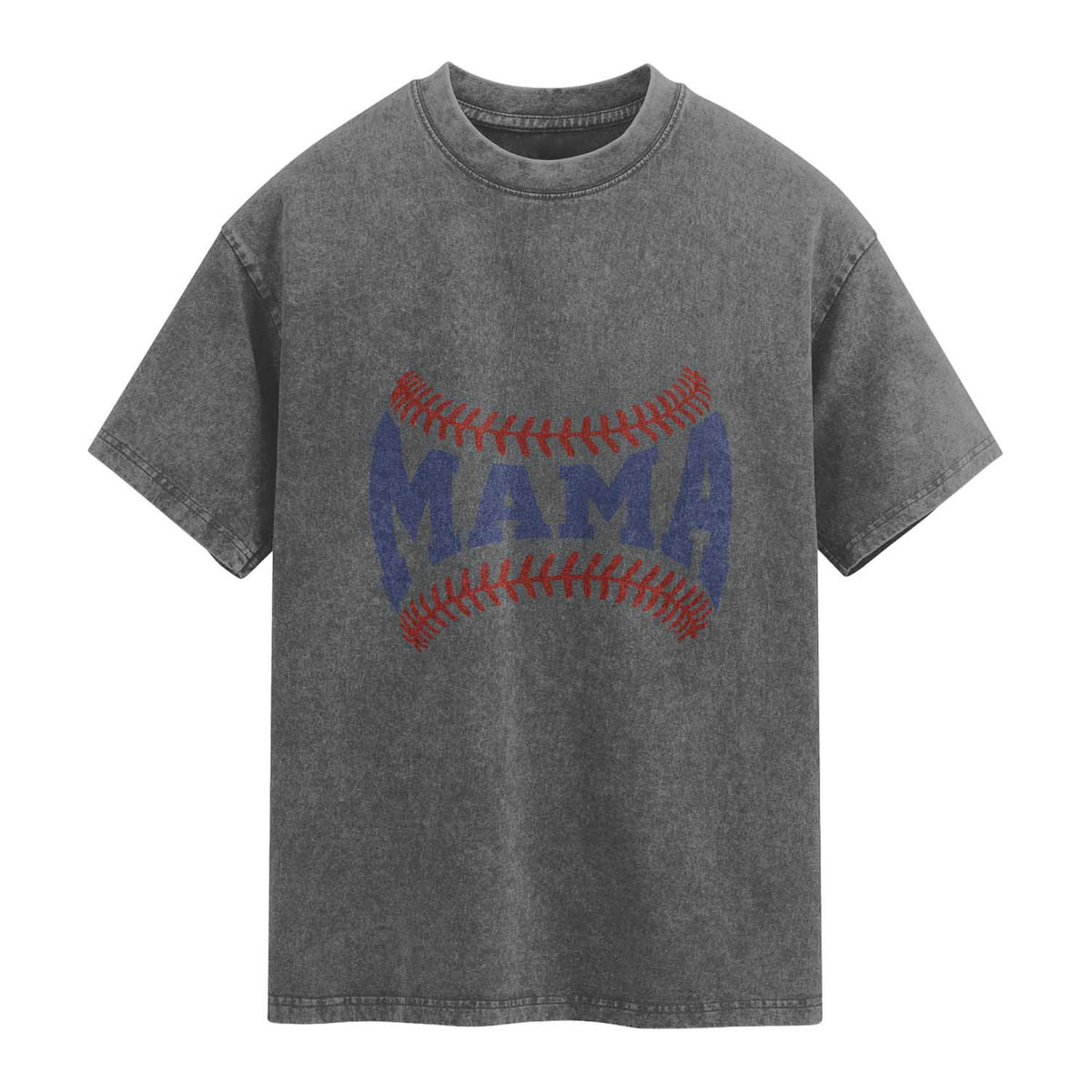 Game Day Baseball Mama Washed Cotton T-Shirt Proud Mom Gift