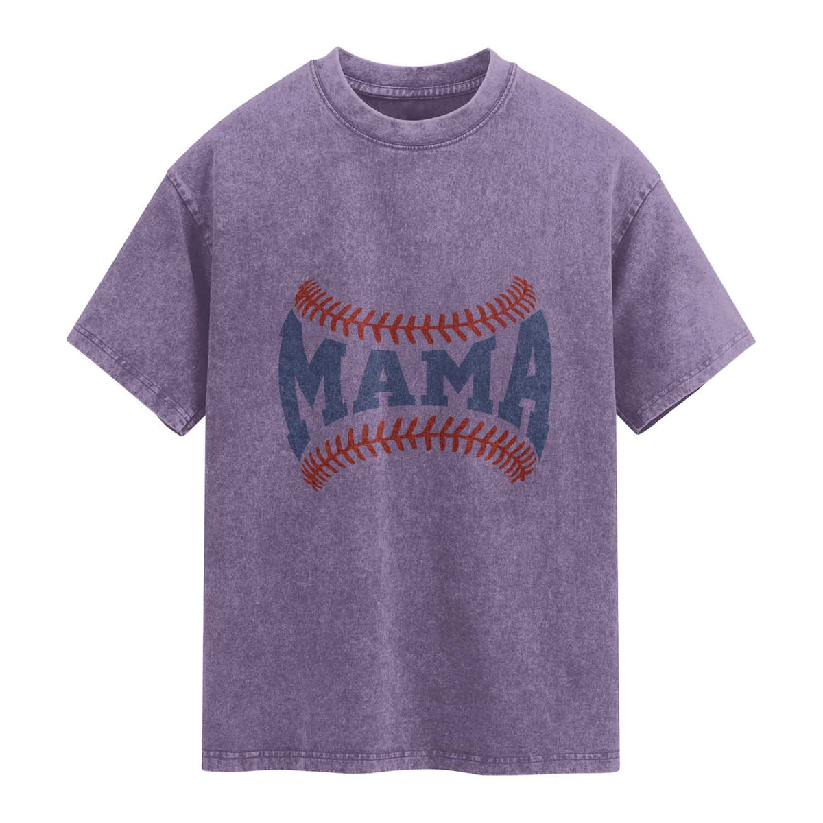 Game Day Baseball Mama Washed Cotton T-Shirt Proud Mom Gift