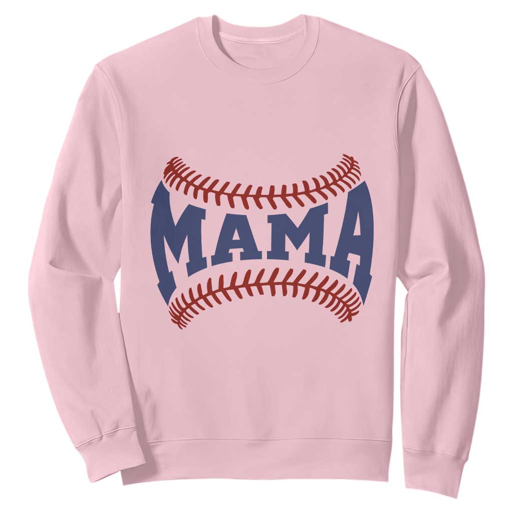 Game Day Baseball Mama Sweatshirt Proud Mom Gift TS12 Light Pink Print Your Wear