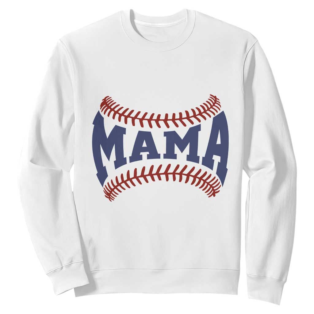 Game Day Baseball Mama Sweatshirt Proud Mom Gift TS12 White Print Your Wear