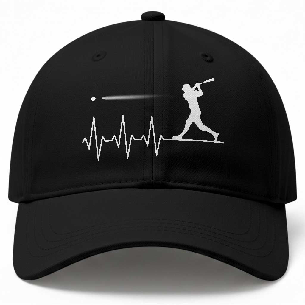 Baseball Heartbeat Line Baseball Cap Vintage Sports Lover Gift TS12 Print Your Wear
