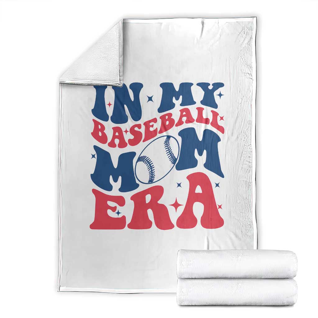 In My Baseball Mom Era Throw Blanket Game Day Sports Mom TS12 White Print Your Wear