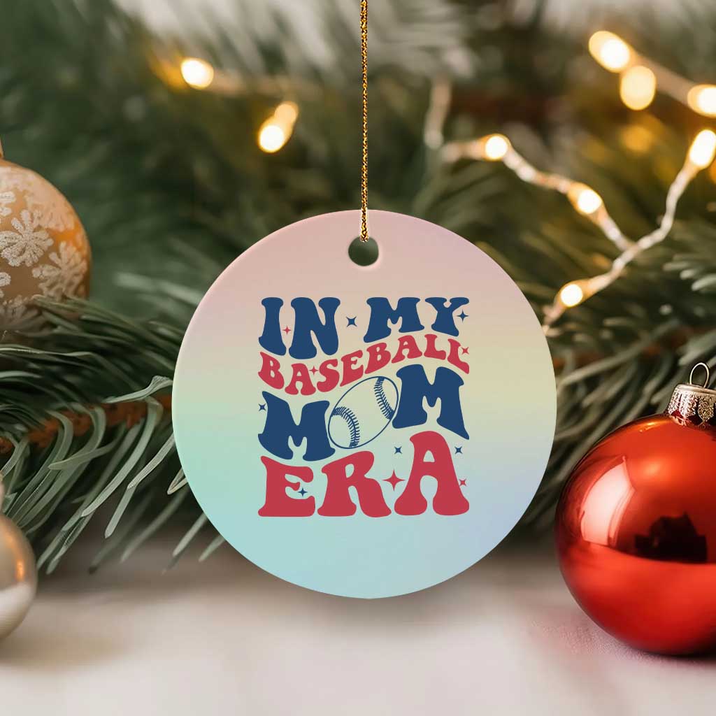 In My Baseball Mom Era Ceramic Ornament Game Day Sports Mom TS12 1pc Pastel Print Your Wear