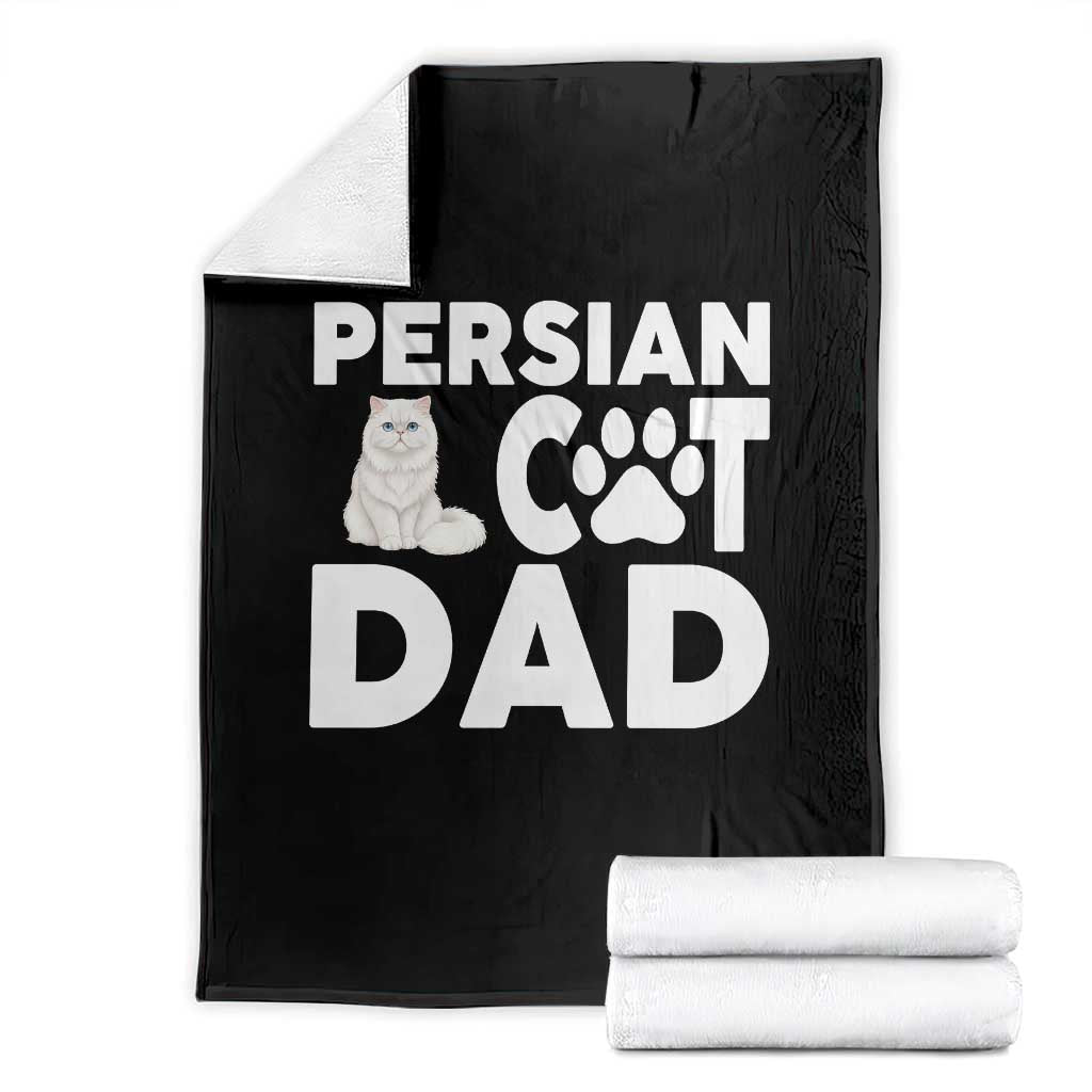 Proud Persian Cat Dad Throw Blanket Funny Fluffy Cat Lover Gift TS12 Black Print Your Wear