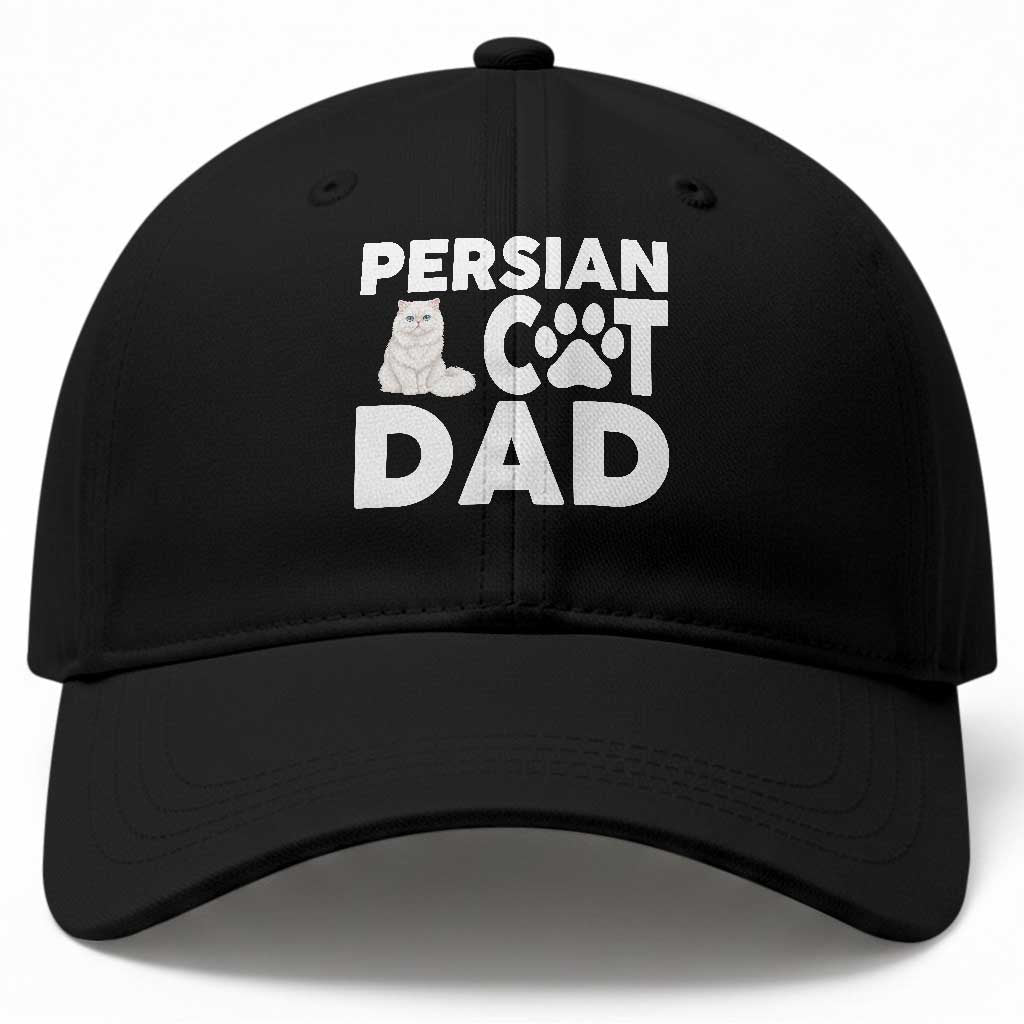 Proud Persian Cat Dad Baseball Cap Funny Fluffy Cat Lover Gift TS12 Print Your Wear