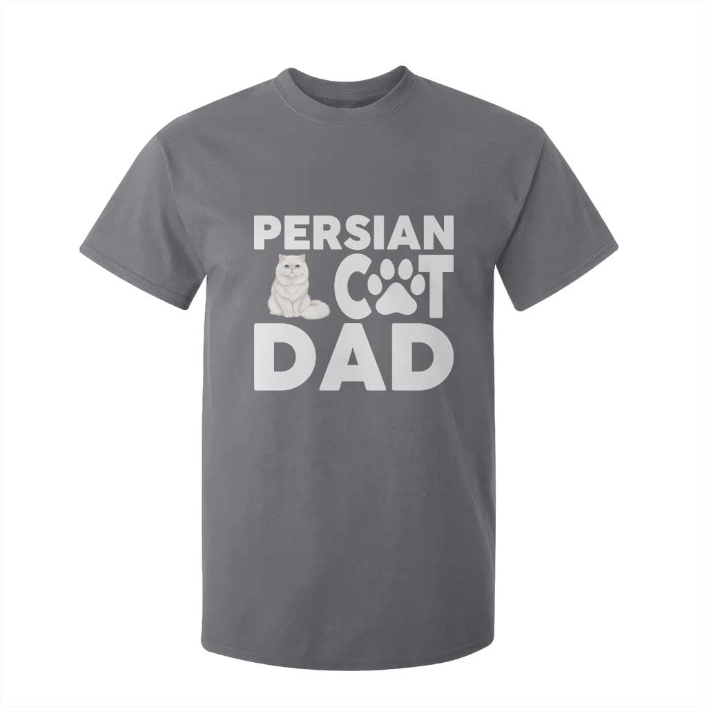 Proud Persian Cat Dad T Shirt For Kid Funny Fluffy Cat Lover Gift TS12 Charcoal Print Your Wear