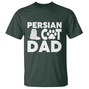 Proud Persian Cat Dad T Shirt Funny Fluffy Cat Lover Gift TS12 Dark Forest Green Print Your Wear