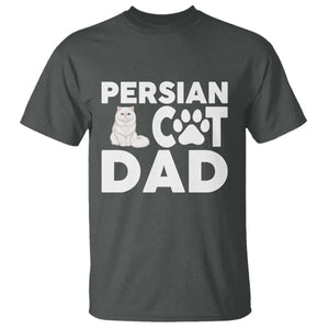 Proud Persian Cat Dad T Shirt Funny Fluffy Cat Lover Gift TS12 Dark Heather Print Your Wear
