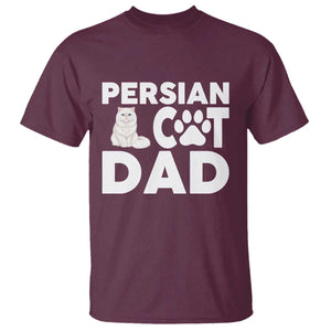 Proud Persian Cat Dad T Shirt Funny Fluffy Cat Lover Gift TS12 Maroon Print Your Wear