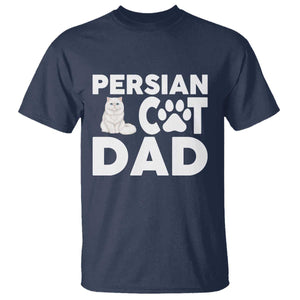 Proud Persian Cat Dad T Shirt Funny Fluffy Cat Lover Gift TS12 Navy Print Your Wear