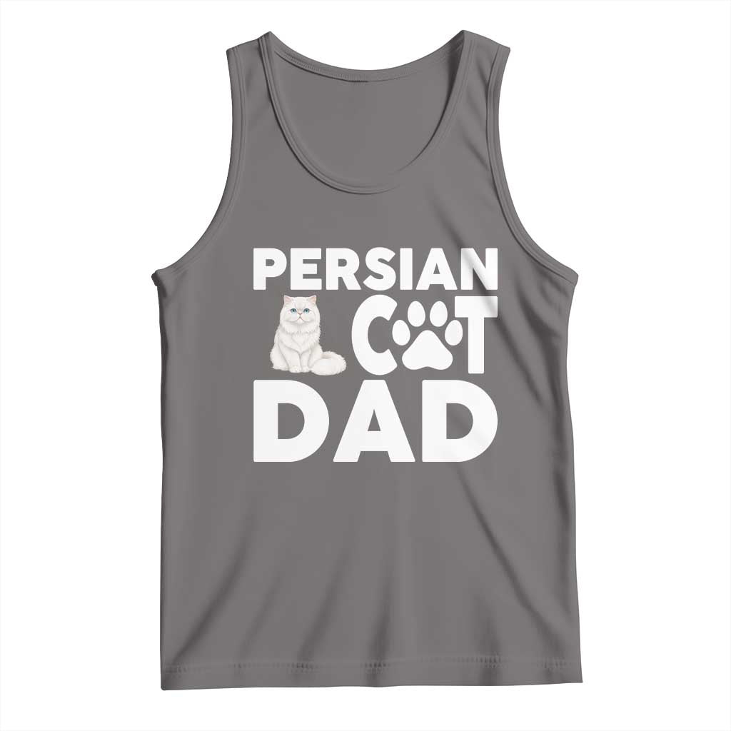 Proud Persian Cat Dad Tank Top Funny Fluffy Cat Lover Gift TS12 Deep Heather Print Your Wear