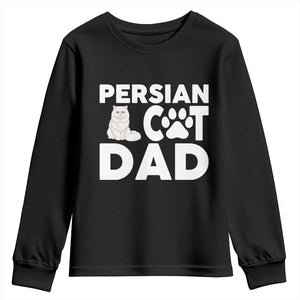 Proud Persian Cat Dad Youth Sweatshirt Funny Fluffy Cat Lover Gift TS12 Black Print Your Wear