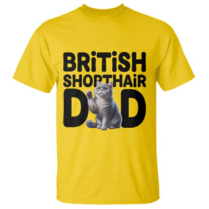 Proud British Shorthair Dad T Shirt Cute Cat Fathers Day Gift TS12 Daisy Print Your Wear