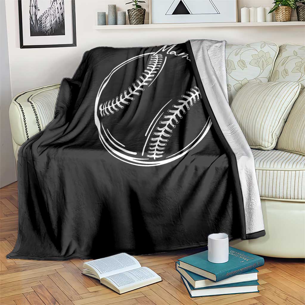 Baseball Mama Graphic Throw Blanket Game Day Gift For Baseball Moms TS12 Print Your Wear