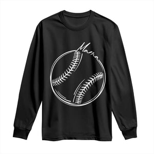 Baseball Mama Graphic Long Sleeve Shirt Game Day Gift For Baseball Moms TS12 Black Print Your Wear