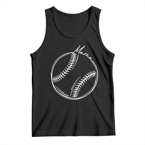 Baseball Mama Graphic Tank Top Game Day Gift For Baseball Moms TS12 Black Print Your Wear