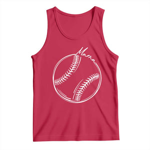 Baseball Mama Graphic Tank Top Game Day Gift For Baseball Moms TS12 Red Print Your Wear