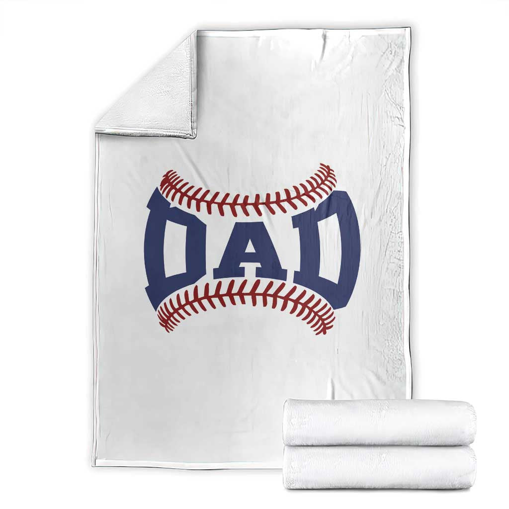 Proud Baseball Dad Throw Blanket Game Day Gift For Him TS12 White Print Your Wear