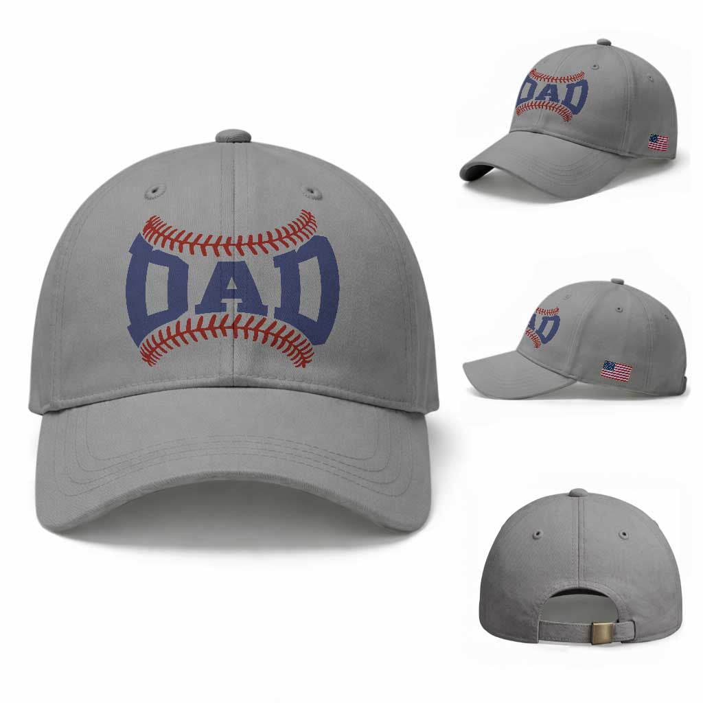 Proud Baseball Dad Baseball Cap Game Day Gift For Him TS12 Baseball Cap Universal Fit Sport Gray Print Your Wear
